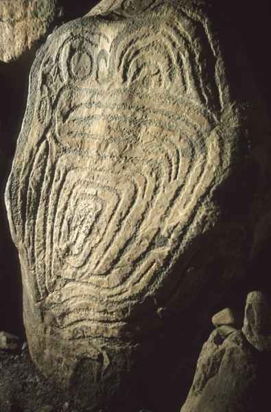 Western chamber at Knowth 2m x 2m no side chambers