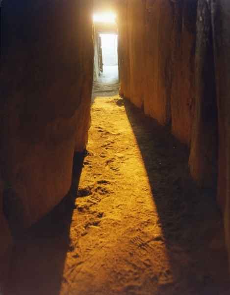 Winter Solstice sun in the passage of Newgrange