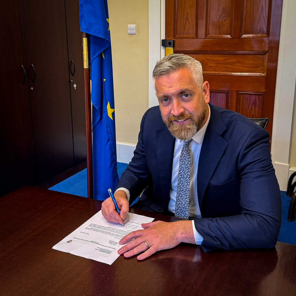 Minister O'Sullivan Signing